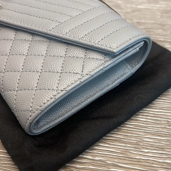 Saint Laurent YSL Triquilt Envelope Flap Leather Wallet - Picture 5 of 11